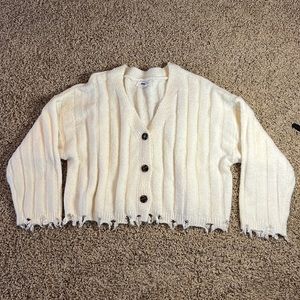 Cream Cardigan Size Small